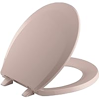 KOHLER K-4662-45 Lustra with Quick-Release Hinges Round-front Toilet Seat, Wild Rose