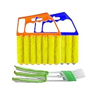 3Pcs Window Venetian Blind Cleaner Duster Tool and 7 Fingers Dusting Cleaner Tool, Window Air Conditioner Blind Duster Dirt Housekeeping Cleaner,Window Blind Duster Brush Removable Washable
