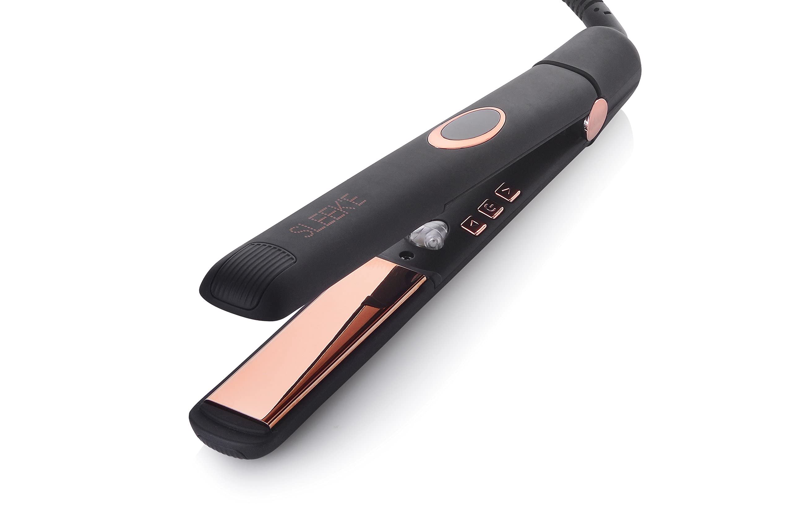 Sleek'e Professional Titanium Hair Straightener/Flat Iron - 1-Inch Floating Plates with Negative Ion Booster for Shiny Hair (All Hair Types)