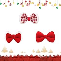 Girstunm 3 Pieces Christmas Hair Clips for Women Party Hair Accessories with Sequins Antler Hair Clips Cute Bow Hair Clips Holiday Hair Accessories Birthday Gift for Girls Ribbon Hair Clip