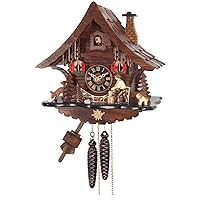 One Day Cuckoo Clock Cottage with Man Chopping Wood
