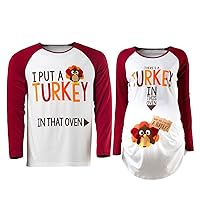 Matching Thanksgiving Shirt Turkey Costume Maternity Long Sleeves Top