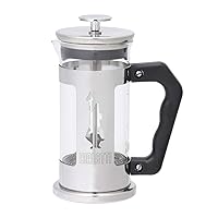 Bialetti French Press Coffee Maker, 3 Cup, Preziosa Stainless Steel