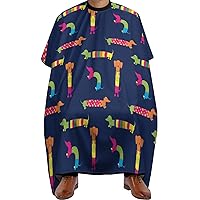 Colorful Dachshund Dog Barber Cape for Adults Professional Salon Hair Cutting Cape Hairdresser Apron