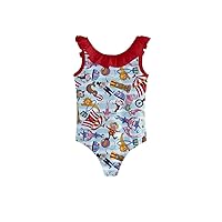 PattyCandy Little Girls Bathing Suit Cute Lion Owls & Giraffe Animals Print Tankini Swimsuit Size 2-16