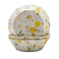 Rosalie Yellow Cupcake Cases - Grease Proof and Oven Proof - (1 Pk) 60 Pcs