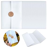140 Pack Vellum Jackets for 5x7 Invitations, ZYNERY Pre-folded Vellum Paper 5x7 for Invitations, Transparent Paper Vellum Envelopes for Wedding Invitation Wraps - Translucent Birthday Invitation Paper