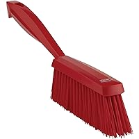 Vikan 45894 Bench Cleaning Brush, Polypropylene/Polyester Medium Bristle Dustpan Brush & Sweeper, 14 Inch, Red