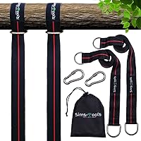 Tree Swing Straps Hanging Kit - Two 10ft Extra Long Heavy Duty 2200lbs and Two Safe Lock Snap Carabiner - Perfect for Any Types of Swing - Fast and Easy Installation