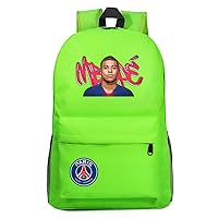Teens Kylian Mbappe Student Bookbag Classic Basic Large Graphic Knapsack Wear Resistant Soccer Stars Rucksack