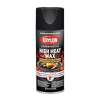 Krylon K01607000 High Heat Max, Black, Gloss, 12 ounce