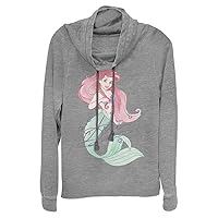 Disney Princess Signed Ariel Women's Long Sleeve Cowl Neck Pullover