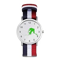 Alaska State Bigfoot Wrist Watch Adjustable Nylon Band Outdoor Sport Work Wristwatch Easy to Read Time