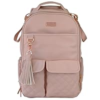 Diaper Bag Backpack – Large Capacity Boss Baby Backpack Diaper Bag Featuring 17 Pockets, Changing Pad, Stroller Clips, and Comfortable Backpack Straps, Blush