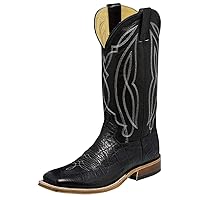 Tony Lama Boot Company Men's Flat Black Cow w/Black Ranch Top Boots