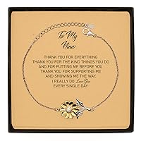 Bracelet Gift for Nina - Thank You for Everything, I Really Do Love You, Gift for Mom, Sun Flower Bracelet