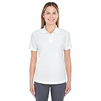 UltraClub Ladies' Cool & Dry Elite Polo Shirt, White, XX-Large. (Pack of 5)