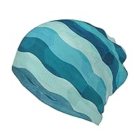 NEZIH 3D Underwater World Fish Dolphi Print Beanie Skull Cap Chemo Hat Cancer Headwear Knit Hat Scarf Nightcap Neck Gaiter