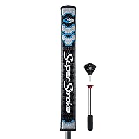SuperStroke CounterCore™ Flatso™ Golf Putter Grip, Black/Blue| Consistent and Reliable Putting Stroke