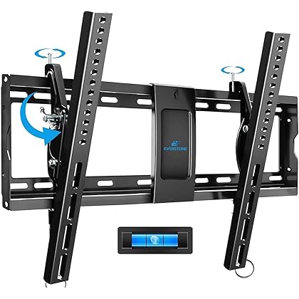 Everstone Adjustable Tilt TV Wall Mount Bracket for Most 32-90 Inch LED,LCD,OLED,Plasma Flat Screen,Curved TVs,Low Profile,Up to VESA 600x400 and 165 lbs,Fits 16
