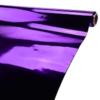 Homeford Metallic Foil Plastic Tablecloth Roll, 40-inch, 100-feet, Purple