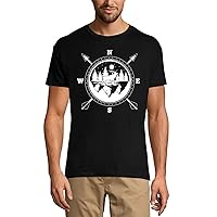 Men's Graphic T-Shirt Hunting Deer Compass - Hunter Eco-Friendly Limited Edition Short Sleeve Tee-Shirt Vintage