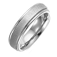 Gemini Custom Men's/Women's Matt & Polish Anniversary Wedding Titanium Ring width 4mm Valentine Day Gift