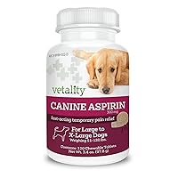 Canine Aspirin for Dogs | Fast Pain Relief | Large Dogs | Liver Flavor | 120 Chewable Tablets