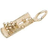 Rembrandt Charms Bowling Charm, 10K Yellow Gold