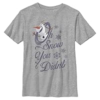 Disney Frozen Oh Snow Boy's Heather Crew Tee