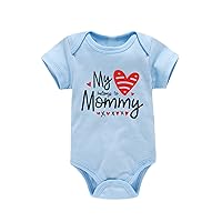 Kids Baby Valentine's Day Toddler Girls Boys Letter Heart Prints Shorts Sleeves Baby Suits for Boys 18-24 Months