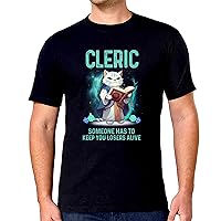 Awesome Cool Cat, D20 Dice, and Dragons: Standout Cats in Our Funny RPG Shirt Collection Black Shirt