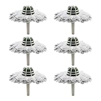 6PCS Bouquet Holders Foam Floral Handle Bouquet Holder with Lace Collar for Bridal Fresh Flowers Silk Flowers Wedding Supplies Decoration (White)