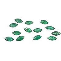TGSC Zambian Natural Emerald Marquise Shape Size 9x4.50 mm Cut Faceted Loose Gemstone AAA Quality Emerald For Pendant, Ring, Earring, Necklace Jewelry