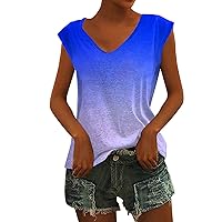 SNKSDGM Womens Cap Sleeve Tops Summer Tank Top Casual Basic Tees Shirts Crew Neck Trendy Loose Fitting Blouse