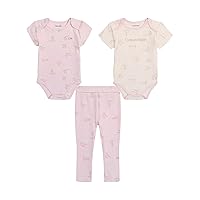 Calvin Klein baby-girls 2 Bodysuits and Pant SetCalvin Klein 2 Bodysuits And Pant Set