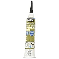 Pebeo Setacolor 3D Brod'Perle, Dimensional Fabric Paint, 20 ml Tube - Gold