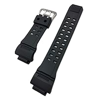 THE NIGHTHAWK | 16mm Black, Rubber Polyurethane (PU) Material Watchstrap | Tough, Comfortable, Durable Replacement Wrist Strap that brings to Any Watch (for Men and Women)