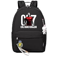 Casual Daily Book Bag Classic CR7 Graphic Backpack-Cristiano Ronaldo Sturdy Daypack for Travel,Outdoor