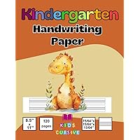 Kindergarten Handwriting Paper 13/64″ L: Wide Ruled Notebook With 4 Lines | Spacing 13/64″ | Format 8.5” x 11” | 120 blank pages | For Handwriting Practice (Ages 5 - 7)