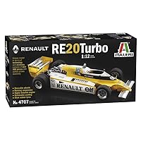 Italeri 4707S 1:12 Renault RE 20 Turbo, Stand Model Making, Crafts, Hobby, Gluing, Plastic Construction Kit, Unvarnished