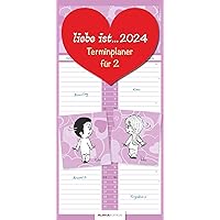 liebe ist... Diary for 2 2024 - Family Timer - Appointment Planner - Couple Calendar - Family Calendar - 22 x 45 cm