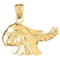 Silver Cockatiel Bird Pendant | 14K Yellow Gold-plated 925 Silver Cockatiel Bird Pendant