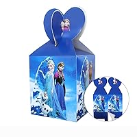 12pcs Frozen Princess Candy Treat Boxes,Frozen Princess Candy Gift Boxes Birthday Party Supplies Goodies Snack Box Gift Bags (Boxes12pcs)