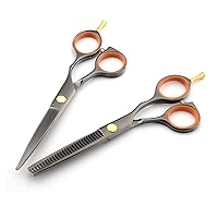 Hair Cutting Scissors, Professional Haircut Scissors Kit, Flat Shears, Thinning Shears, for Barber, Salon, Home, 5.5 Inch Stainless