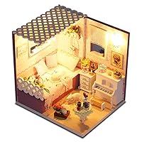 Handmade Doll House Toys DIY Assemble Doll House Toy Wooden Miniatura Doll Houses with Furniture Led Lights Kids Birthday Gifts