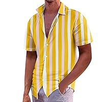 Men's Hawaiian Floral Shirts Short Sleeve Button Down Shirts Tropical Summer Shirts Big and Tall Beach Shirts 2024