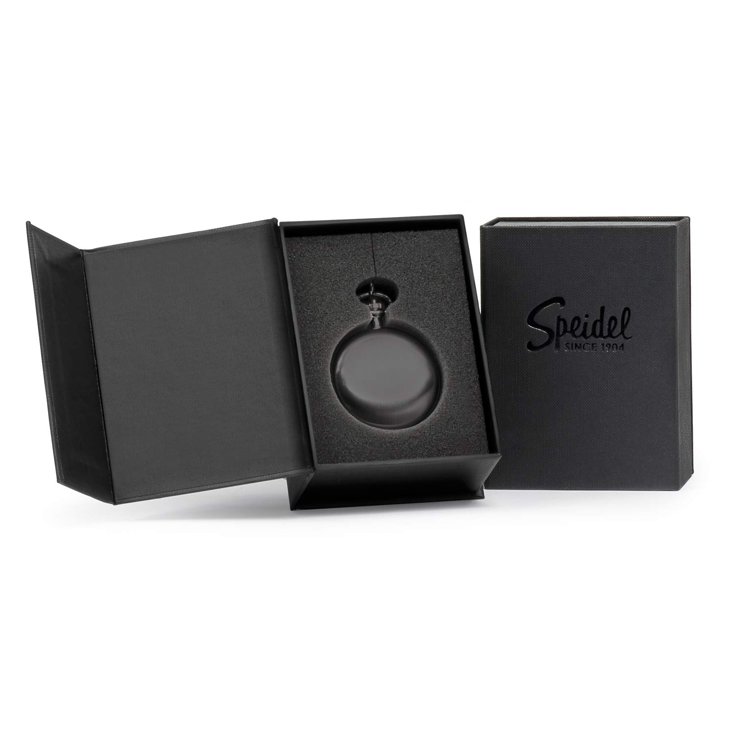 Speidel Classic Brushed Satin Engravable Pocket Watch with 14