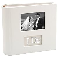 Malden International Designs I Do With Photo Opening Cover & Memo Space Photo Album, 1-Up, 100-4x6, White