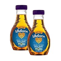 Wholesome Sweeteners Organic Blue Agave Nectar, Natural Low Glycemic Sweetener, Non GMO, Fair Trade & Gluten Free, 44 Ounce (Pack of 2)